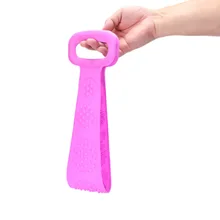 

1pcs Massage Brush Silicone Body Brush Back Brush Bath Brush With Double-sided Shower Peeling Massage Towel Bathroom Supplies
