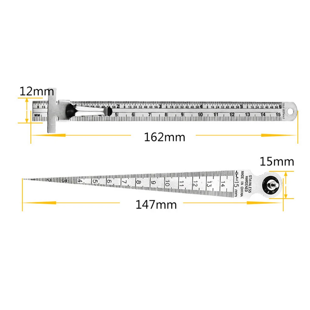 Welding Stainless Steel Inspection Depth Portable Measuring Tool Adjustable House Accuracy Taper Tapered Ruler Feeler Gauge