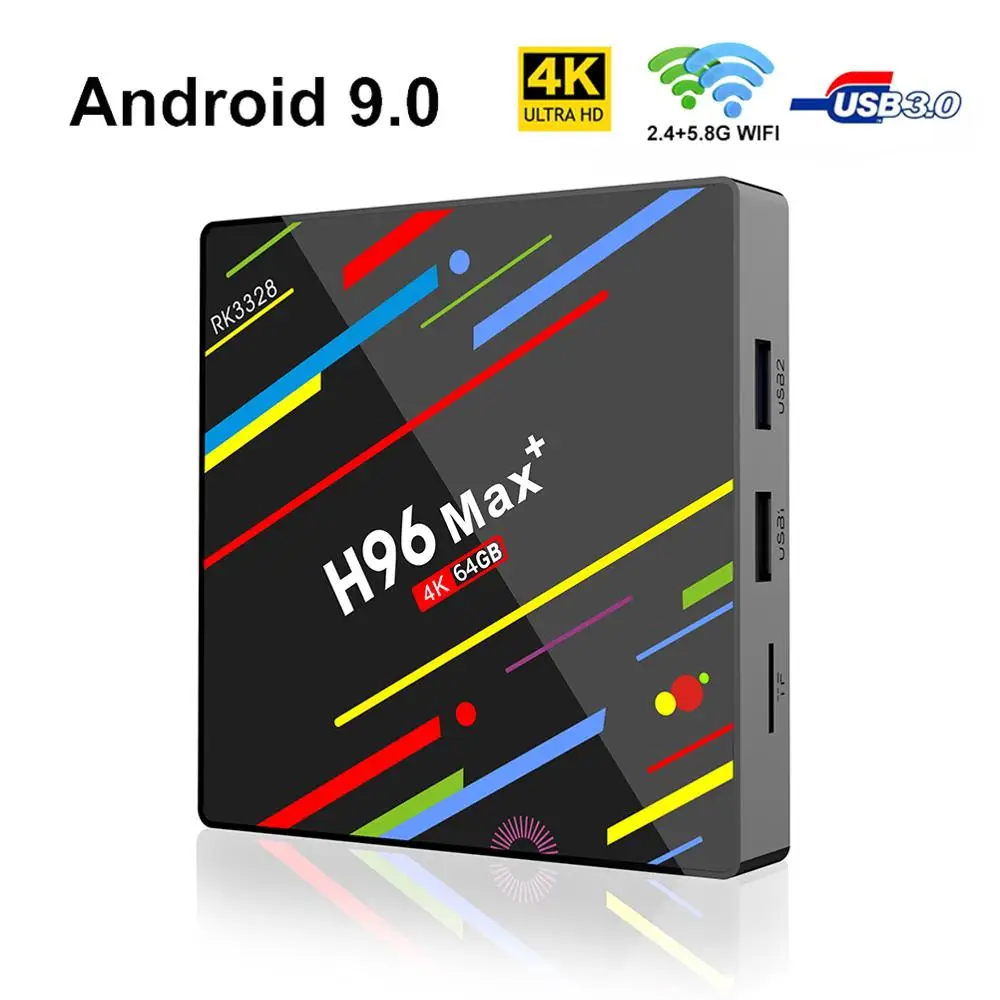 LEMADO H96MAX pro Android tv Box 9 0 Rockchip RK3328 4 Гб ОЗУ 64 ПЗУ 4K проигрыватель Google Store смарт-ТВ