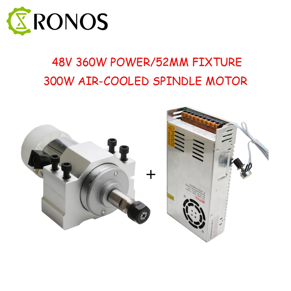 CNC шпиндель DC 300 Вт с воздушным охлаждением 0.3kw фрезерный двигатель и скорость