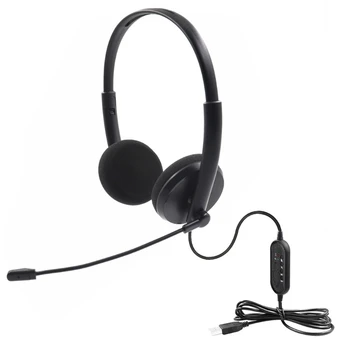 

USB Working Gaming Stereo Headphone Wired Headset with Noise Reduction Microphone for PC Computer