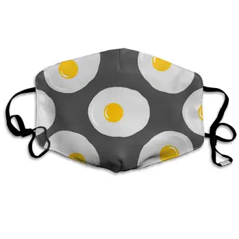 

Mouth Mask Fry Eggs Print Masks - Breathable Adjustable Windproof Mouth-Muffle, Camping Running for Women and Men