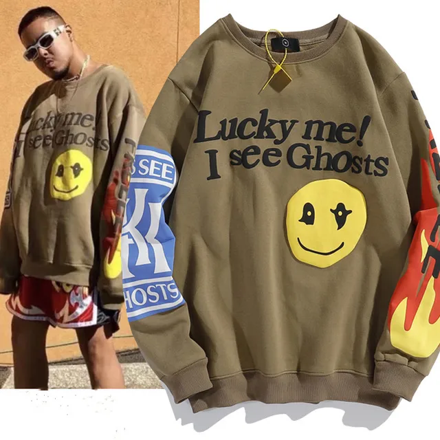 Lucky Me I See Ghosts Hoodie Brown U.K., SAVE 32% - raptorunderlayment.com