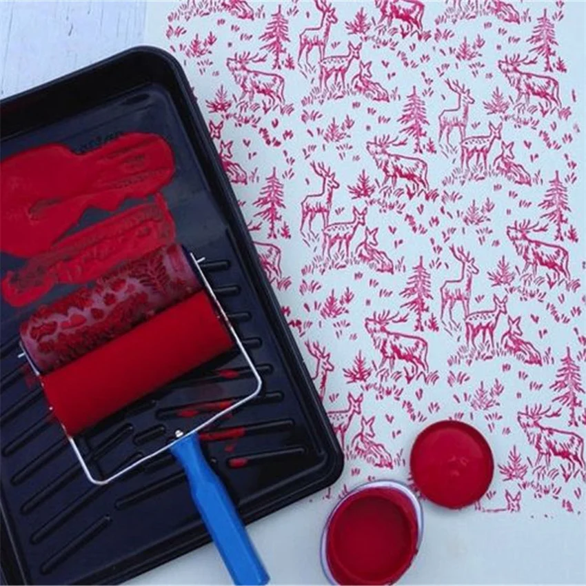 Amazon | エンボス加工 レインドロップ ペインティングローラー 壁用 7インチ テクスチャローラー レインドロップパターン エンボス ローラー  装飾 アートローラー ペイント 建築ツール 壁装飾 | ペイントローラー 5のセット7In エンボスウッド テクスチャ ペイント ... 7インチ DIY パターンペイントローラー | 装飾アート テクスチャローラー | エンボス加工 テクスチャ ラバーローラー ペイン