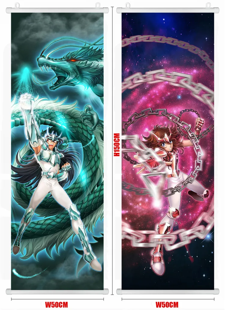 Аниме/Saint Seiya/Shiryu/Hyoga/Shun/Ikki/Athena Красивая висячая картина/постер/Тканевая