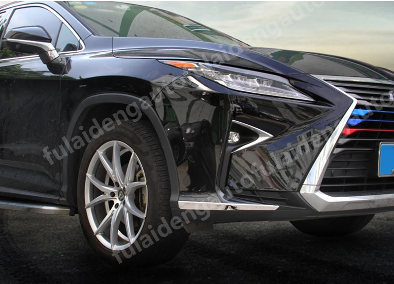 Для Lexus RX350 RX450H- Нержавеющая Сталь автомобильный передний бампер угловой чехол накладка против трения губ молдинг крышка автомобильные аксессуары
