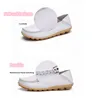 Summer Autumn Women Soft Genuine Leather Breathable Flats Non Slip on Casual Shoes with Round Toe for Mature Ladies Nurse 2