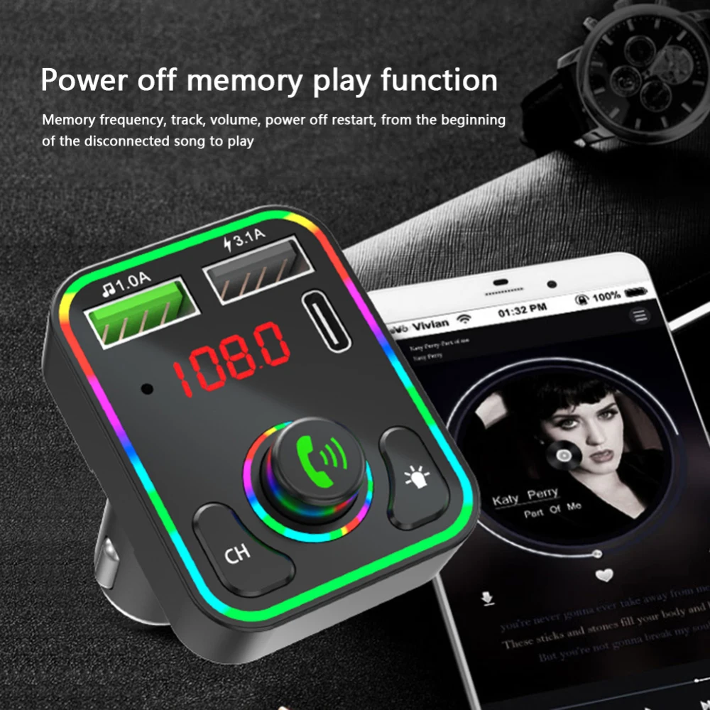 FM-трансмиттер автомобильный с поддержкой Bluetooth 5 0 и mp3-плеером | Автомобили