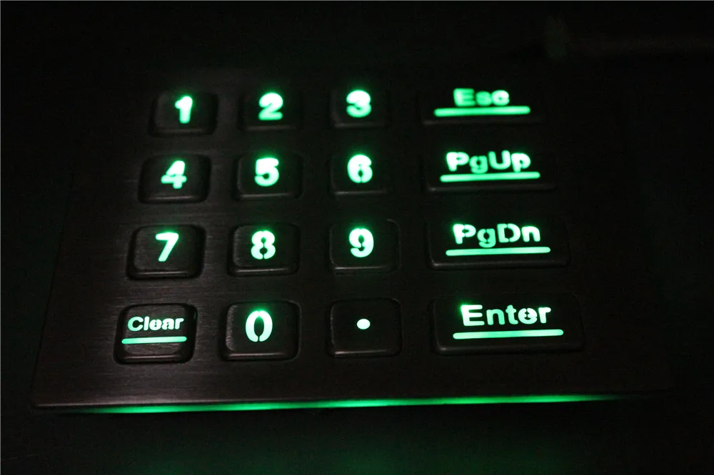 Venda Automática Ip65 Impermeável Vandalproof Industrial de Aço Inoxidável Backlit Metal Teclado - Imagem 4