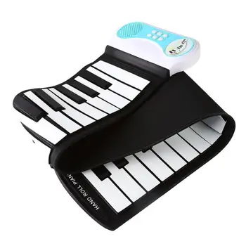 

DishyKooker 49 Keys Roll Up Piano with Speaker Portable Folding Electronic Keyboard