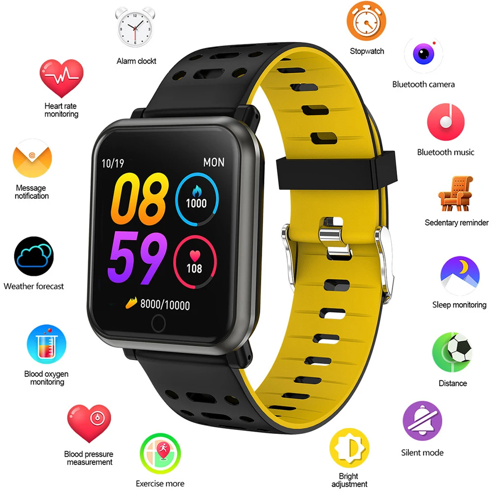 

Men Smart Watch With Pressure Measurement Women Smart Watches Android Ip68 Waterproof Fitness Bracelet Tracker Support Ios