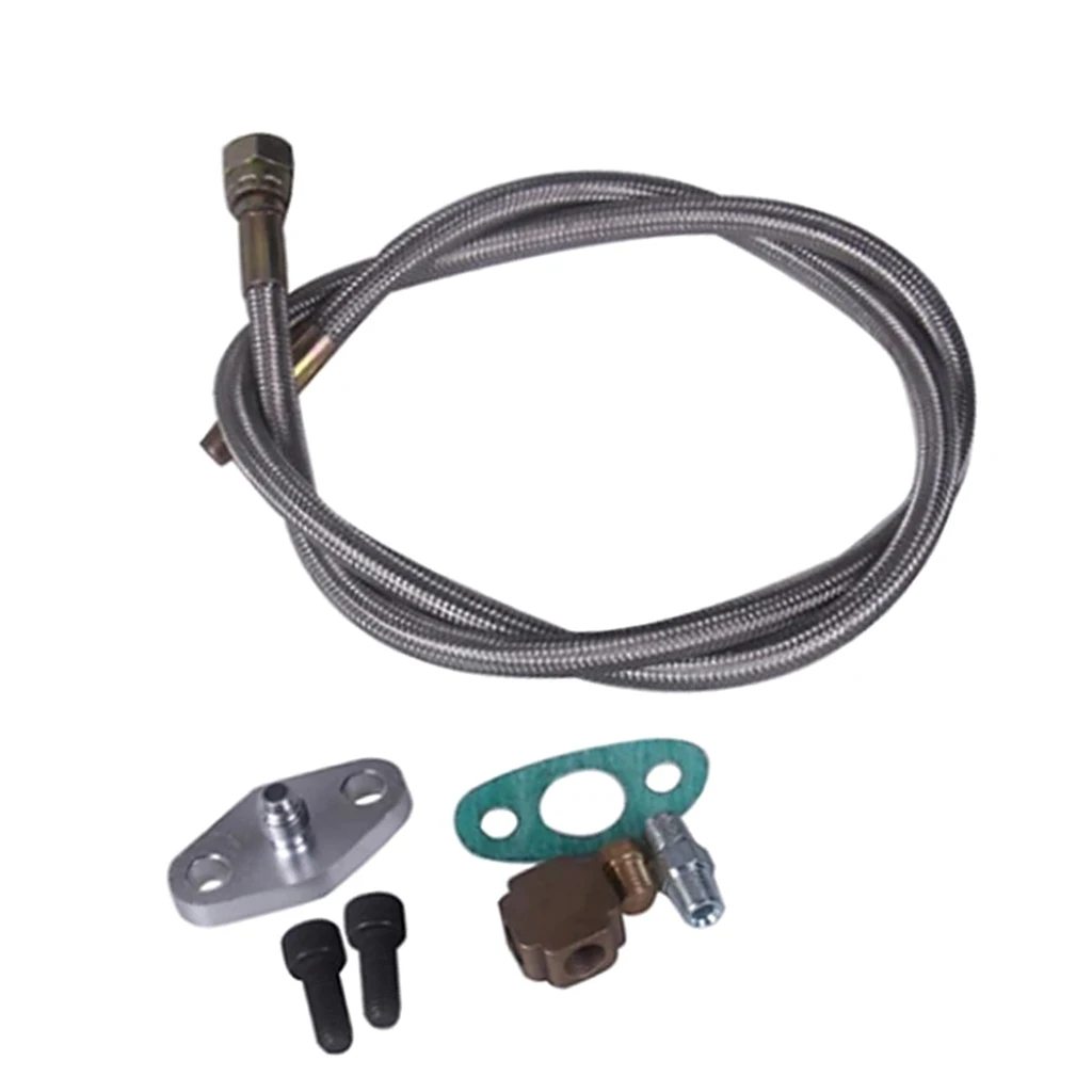 Turbo Oil Inlet Feed Line Fitting for T3 Turbocharger Assembly Kit Adapter