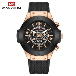 Luxury Men's Sports Watch - 2023 Edition: Silicone Strap, Japanese Movement, Calendar Feature, Waterproof Quartz Design (215F1)