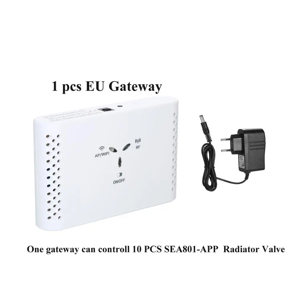 SEA801-APP wifi умный термостат температура умный радиатор клапан для электрического пола с подогревом воды голосовой пульт дистанционного управления - Цвет: EU Gateway