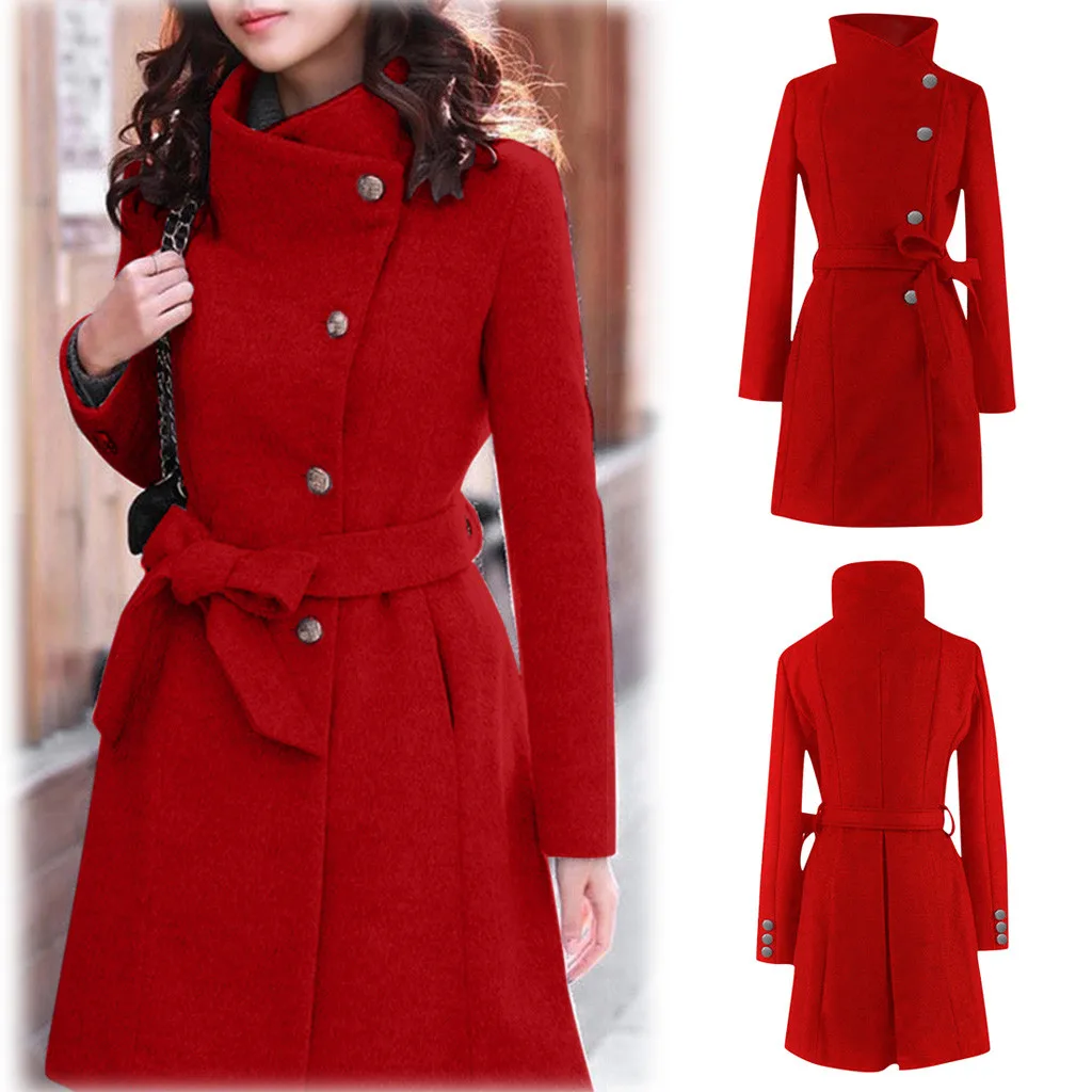 KANCOOLD, Женское зимнее пальто для женщин, 1 шт., двубортное приталенное длинное весеннее пальто, осенняя верхняя одежда, верхняя одежда