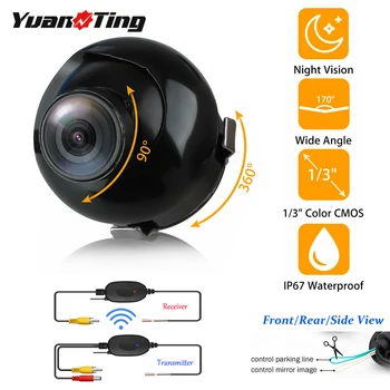 

YuanTing Car Backup 360 Degree Rotatable Auto Multifunction Front/Side/Rear View Reversing Camera Universal Mirror Flush Mount