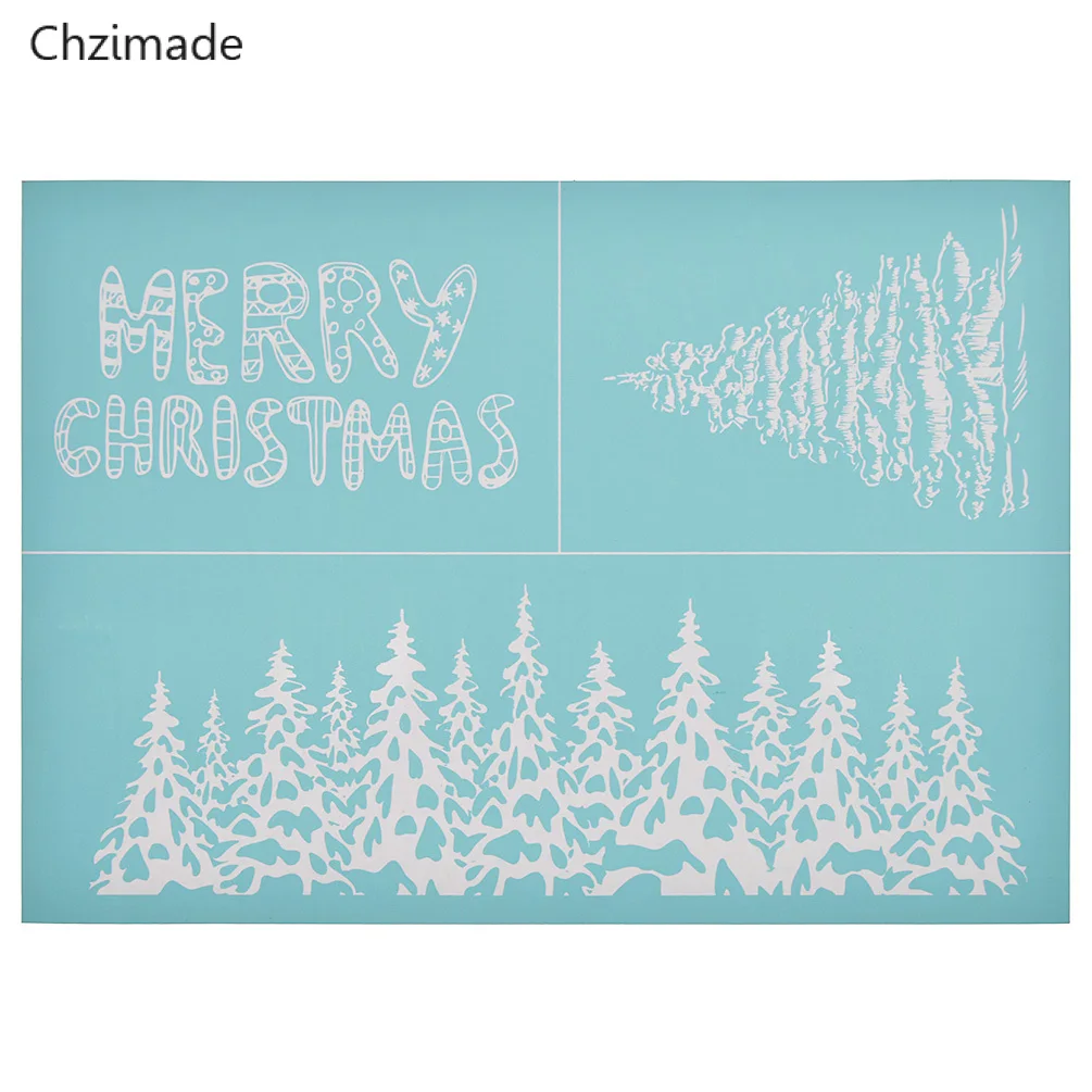 09 29.5 x21cm Lychee Life Merry Christmas трафаретная печать трафареты для краски украшения стен Diy Скрапбукинг ремесла - Цвет: 09 29.5 x21cm
