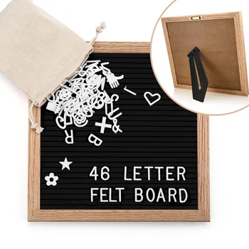 

New 2018 Creative Message Board Wooden Felt Schedule Modern Detachable Adjustable 340 Letters Gift For Family And Friends