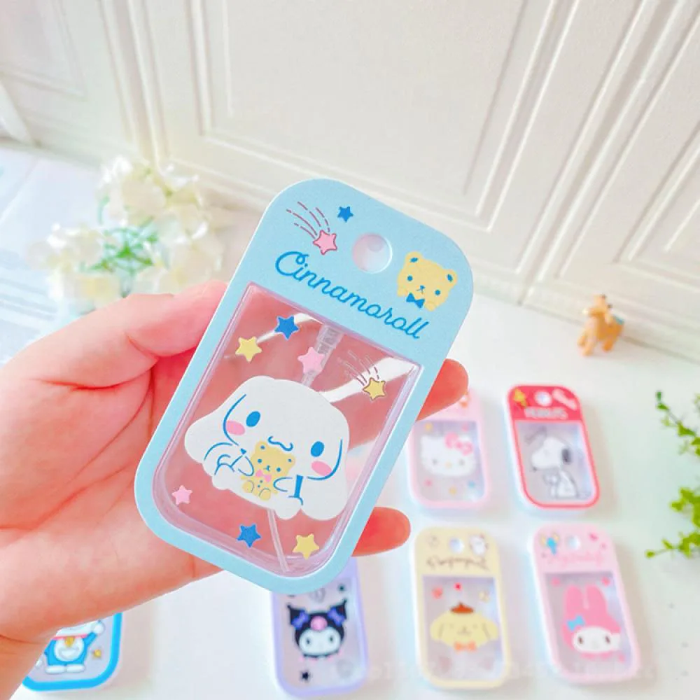 45ML Kawaii My Melody Cinnamoroll Kuromi Kittys Sanrio Plush Cartoon Cute Portable Spray Bottle Anime Toy For Girl Birthday Gif | Игрушки и