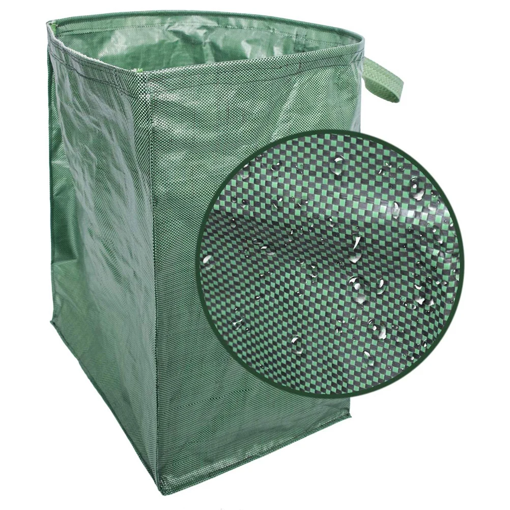 Мешок для садовых отходов большой емкости для мусора дома прочный многоразовый водонепроницаемый PP лист сорняки трава контейнер для хранения мешок