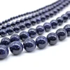 Natural Sandstone Perles Galaxy Blue  Round Loose Sand Stone Strand Sitara Stars Sunstone Beads for Jewelry Making 4 6 8 10 12mm ► Photo 3/6