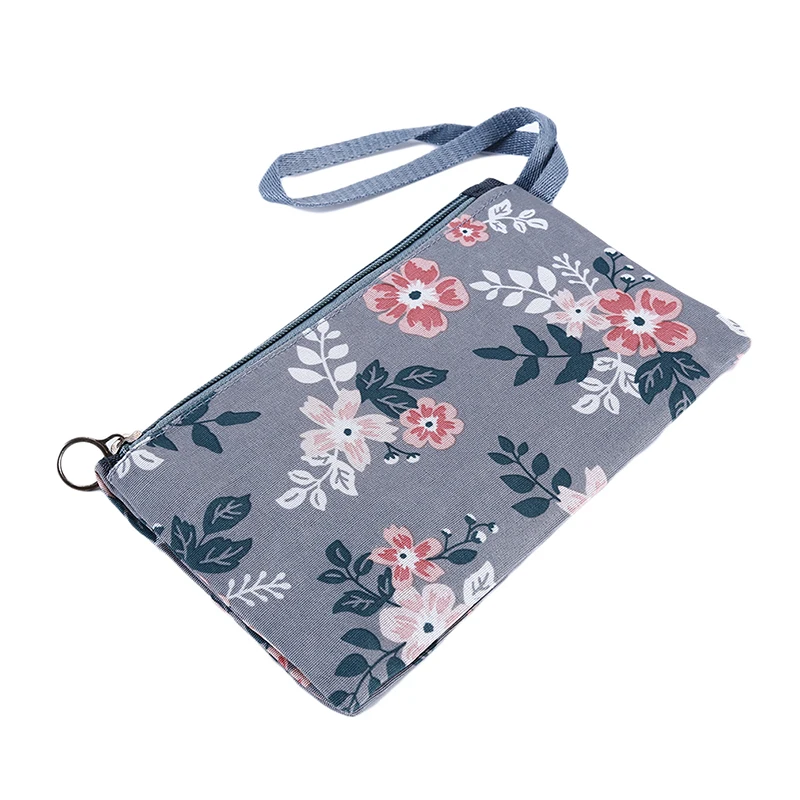 Light gray flower Модная сумка для туалетных принадлежностей с принтом, портативная многофункциональная Складная двойная косметичка, Корейская прямоугольная Большая вместительная косметичка - Цвет: Light gray flower