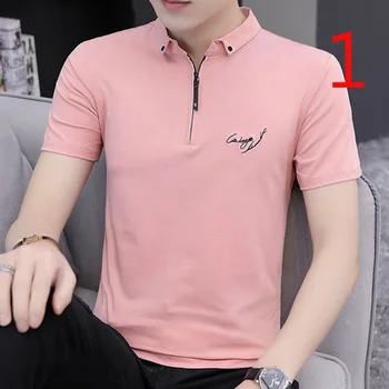 

Cotton t-shirt male Korean version of the trend lapel handsome clothes summer 2020 new