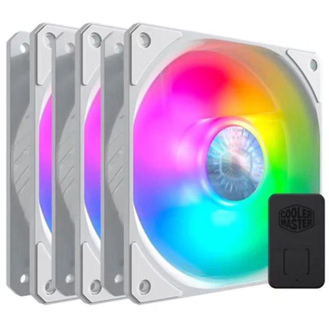 Cooler Master Sickleflow 120 ARGB 3 in 1 White Edition ARGB Lighting with New Silent Driver IC PC Case CPU Cooling Fan