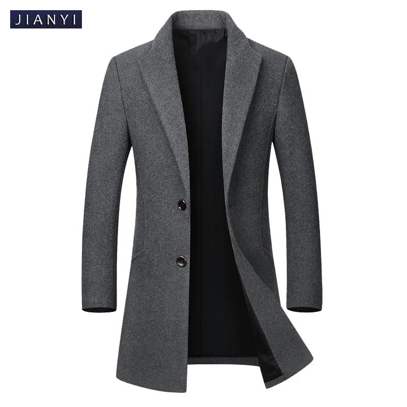 

Mens Trench Coat 2020 Autumn and Winter New Fashion Casual Stand Solid Slim Long Hooded Overcoat Jackets for Men