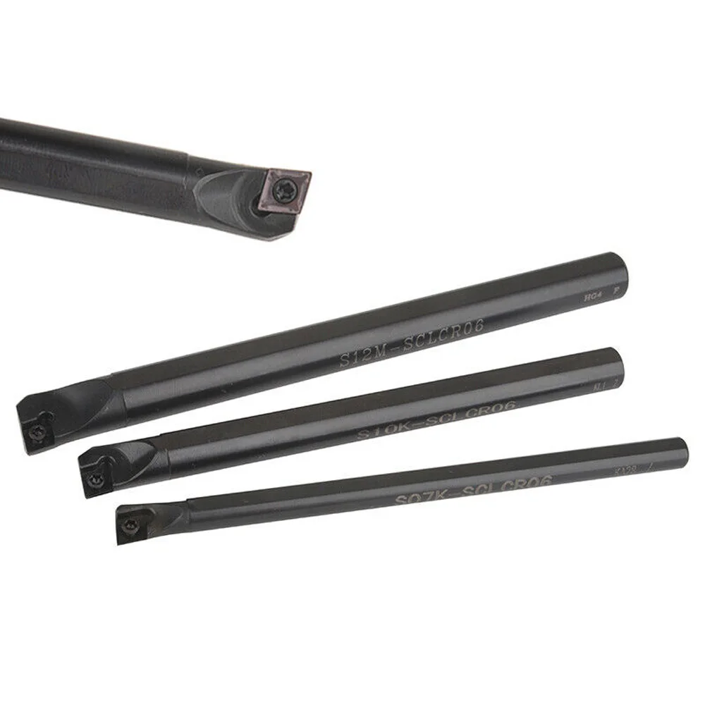 

3pcs SCLCR Lathe Boring Bar Holder +10pcs CCMT0602 Carbide Insert + 3pcs Wrench Durable And Practical To Use