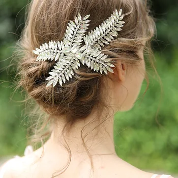 

J6175 NPASON Bride Manual Ornaments Design Rhinestone Hairpin Marry Headwear New