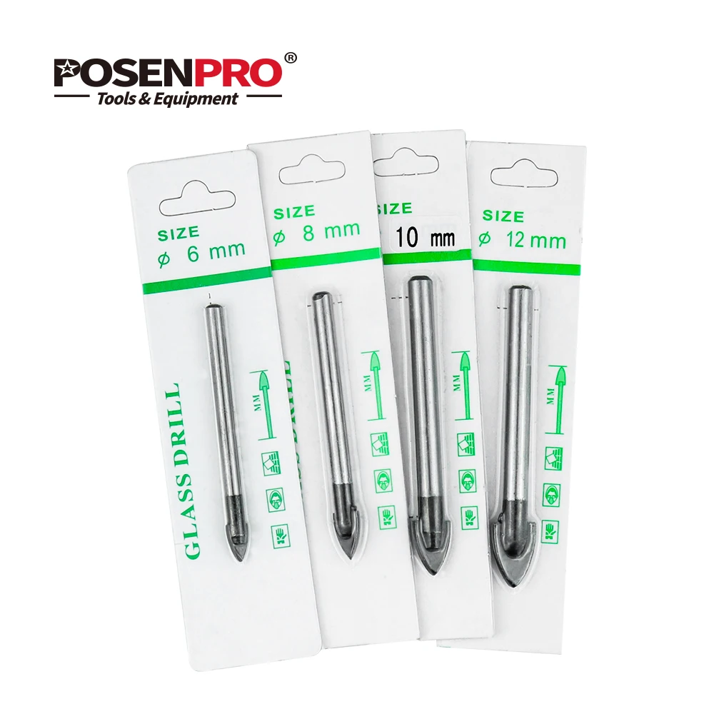 POSENPRO 3/4/5/6/8/10/12 мм Настенная плитка набор керамических стеклянных сверл