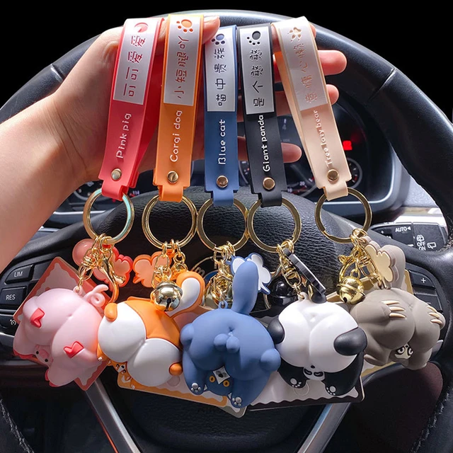 Cute Lovely Car Keychain Accessories Women Keyring Bag Keychains