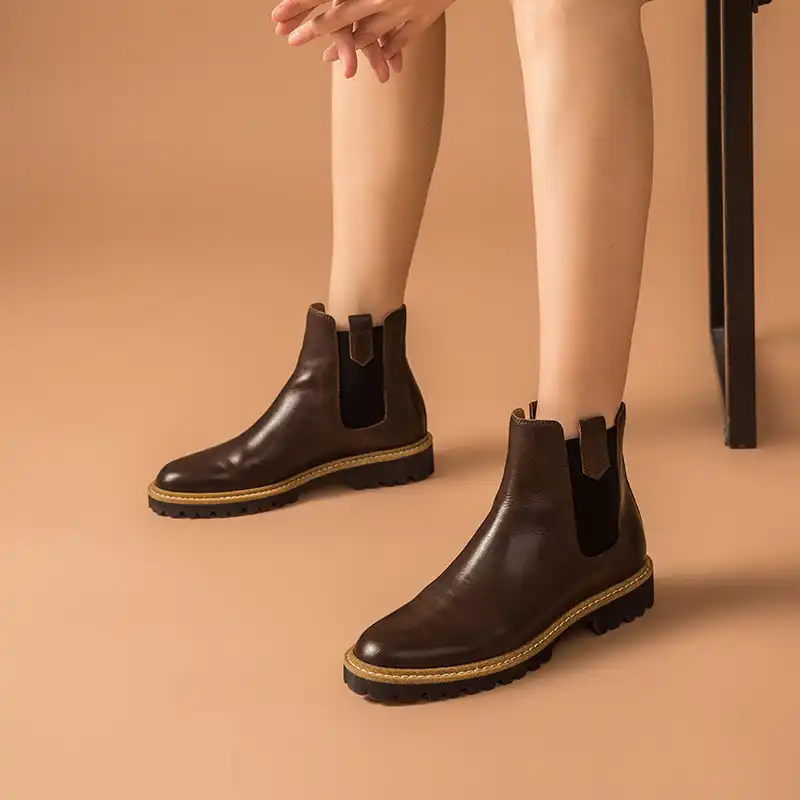 womens chelsea boots with coloured elastic