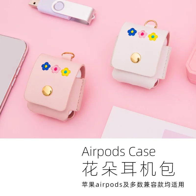 Bentoy Laser Airpods Earphone Case Girls Cute leather Hasp Earphone Package Small Coin Purse Function Women Airpods Bags