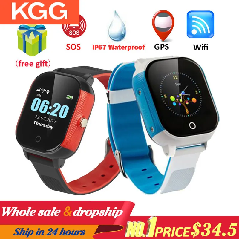 KGG KG23 умные детские часы водонепроницаемые sim карты сенсорный экран GPS WIFI SOS трекер