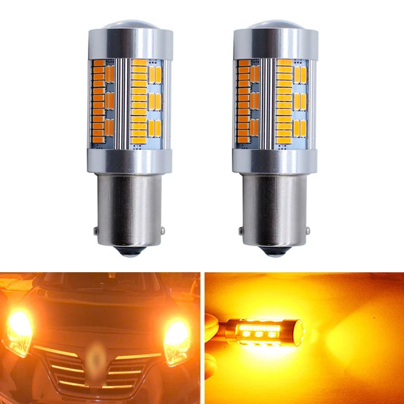 

2pcs PY21W BAU15S LED Canbus No Hyperflash T20 LED 7440 W21W 4014 105SMD 1156 BA15S P21W LED Lamp for Reverse Turn Signal Light