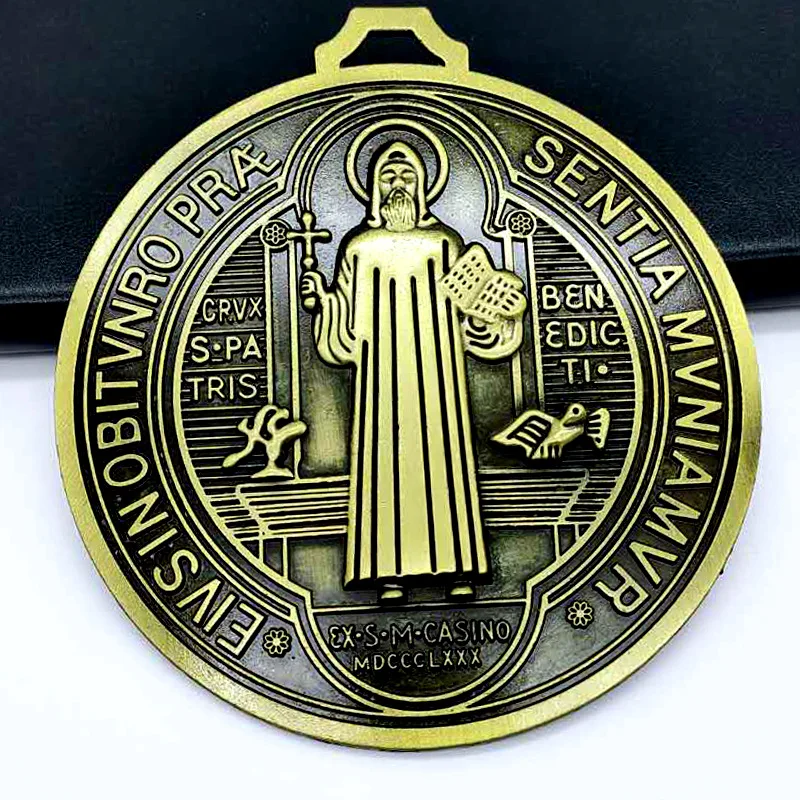 75pcs of Epoxy Saint Benedict Round Medals,Medal of St. Benedict -  AliExpress