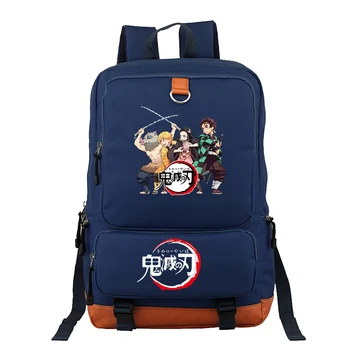 

Anime Backpack Men Demon Slayer Kimetsu No Yaiba School Bags for Boys Large Laptop Back Pack Women Canvas Backpack Sac A Dos