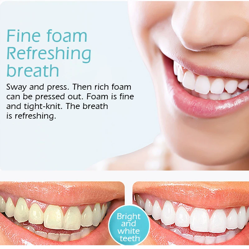 Tooth Cleaning Mousse Fresh Shining Toothpaste Teeth Whitening Remove Plaque Stains Bright Teeth Portable Dental Tool 3