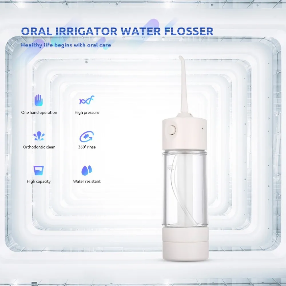 Portable Oral Irrigator Dental Care Air Pressure Teeth Cleaner Water Jet Handheld Teeth Cleaning For Home And Travel