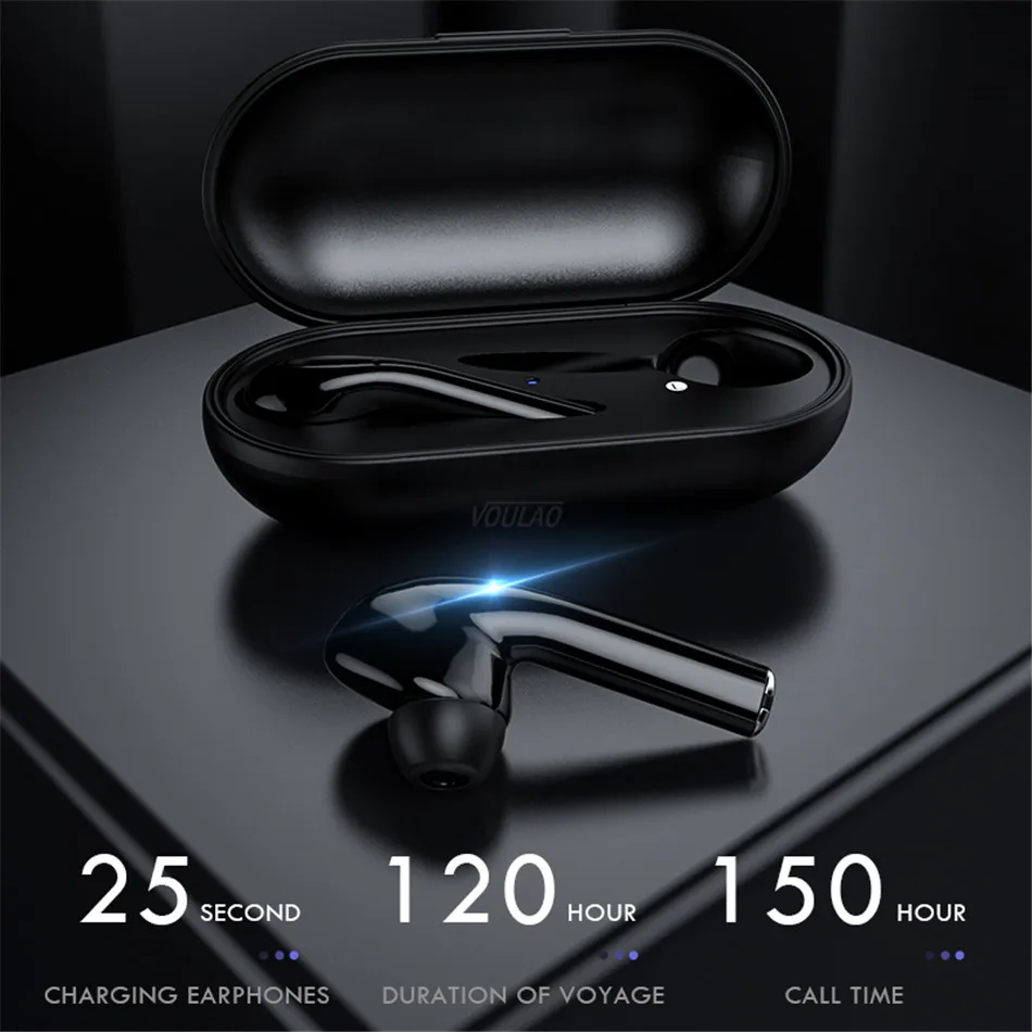 M6s наушники-вкладыши tws Bluetooth v5.0 бас гарнитура сенсорным работы Беспроводные