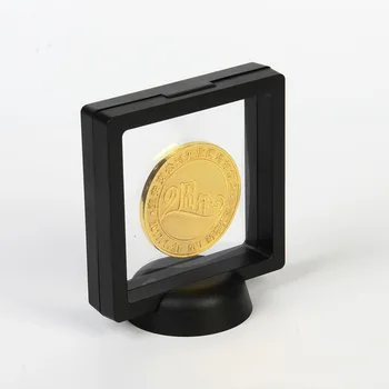 

3 Pcs Stand Multifunction Show Case Transparent 3D Floating Tabletop Jewelry Display Frame Storage Box Coins Holder Medallions