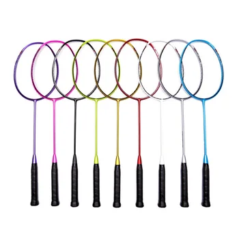 

5U Badminton Racket Professional Lightweight Carbon Fiber Multi-color Badminton Rackets Padel 23-24 Lbs For Junior