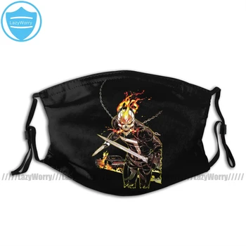 

Ghost Rider Mouth Face Mask Ghost Rider With Knives Facial Mask Kawai Cool with 2 Filters for Adult