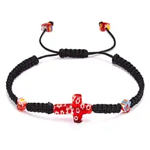 Модный глазурованный крест Богемский Браслет Любовь тканый ручной работы съемный браслет для женщин элегантные свадебные подарки