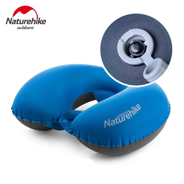 Blue NatureHike u-образная подушка для шеи легкая надувная удобная маленькая подушка для отдыха на природе - Цвет: Blue