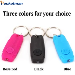 Mini lampe de poche LED Rechargeable par USB, porte clés, torche Portable d'urgence, pour activités de plein air, cadeaux 