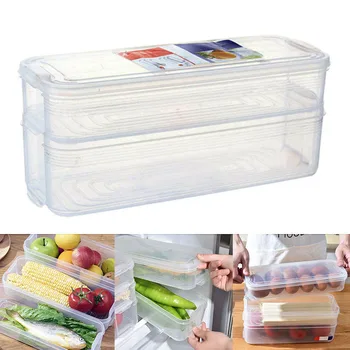 

Multi-function Drawer Container Kitchen Fridge Food Egg Storage Box HG99