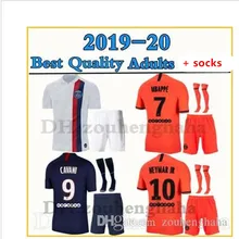 psg Футбол MBAPPE NEYMAR JR Кавани VERRATTI KIMPEMBE DANI ALVES RABIOT DI MARIA набор для взрослых 19/20 psg майки